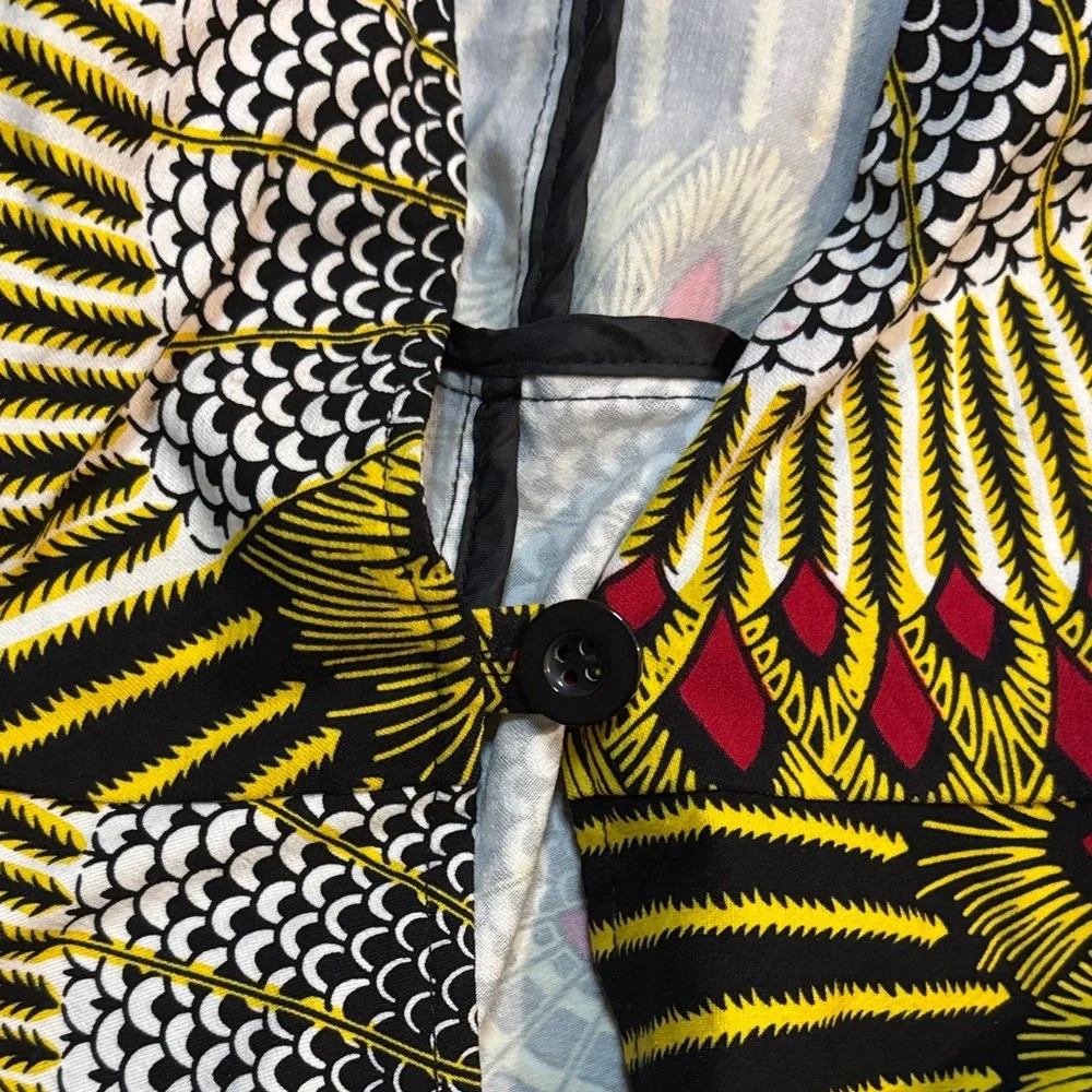 D'Iyanu Vibrant Women's Black & Yellow Patterned Seperate Pantsuit Unknown size - Picture 11 of 15